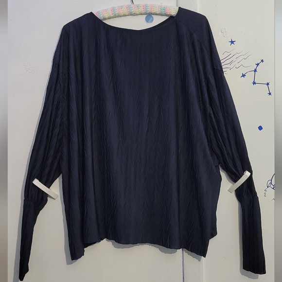 Zara Navy Oversized Sweater Like Top.. Size Large - Picture 2 of 4